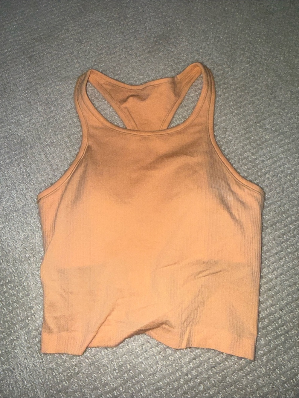 lululemon athletica Orange Ribbed Racerback Tank